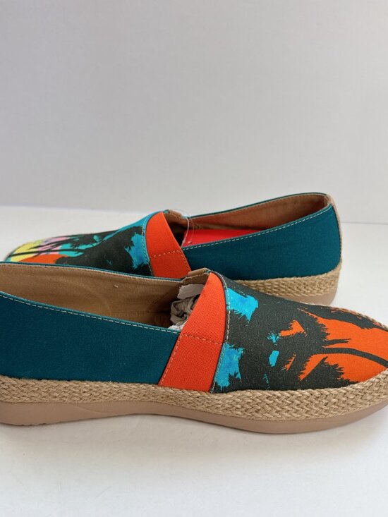 Men’s Size 6.5 UIN Sunset Palm Canvas Espadrille Slip-On Shoes Beach Travel main image 4